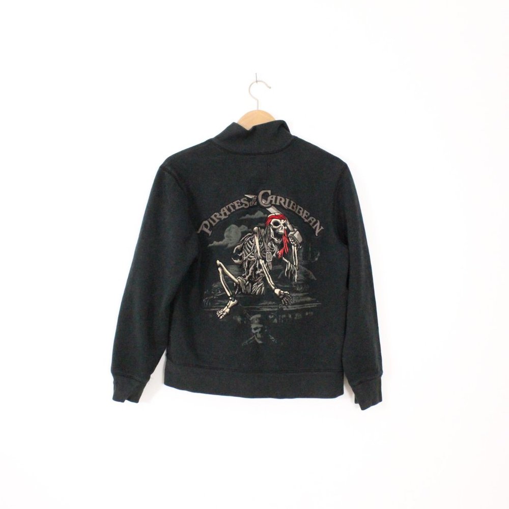 *Walt Disney Pirates of the Caribbean Black Zip Up Hoodie - Picture 5 of 6
